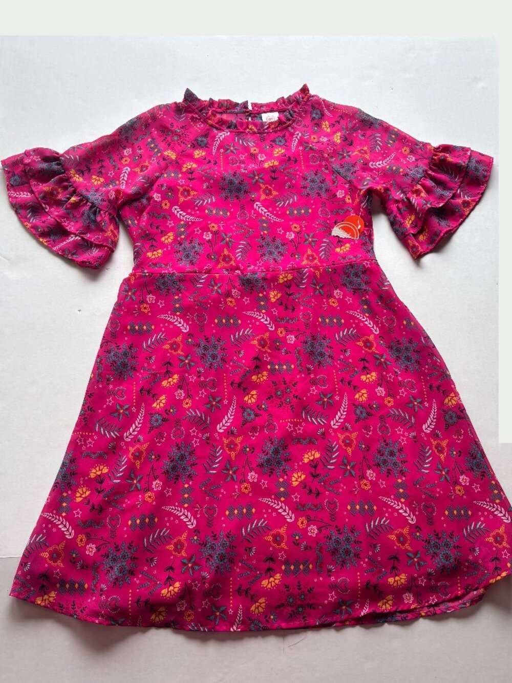 NWT Wonder Nation Girls Pink Floral Dress Size 14/16 Plus